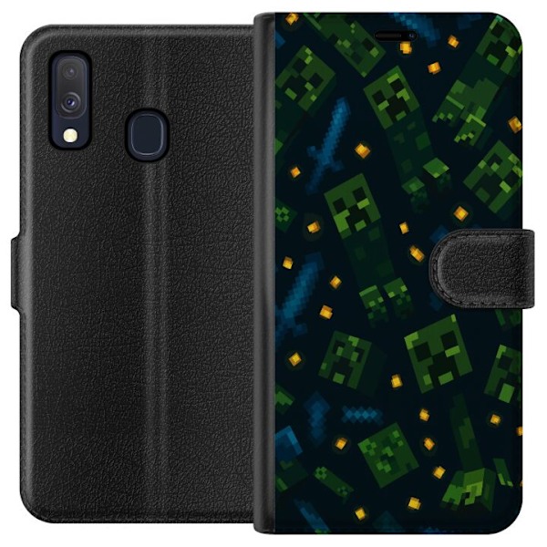 Samsung Galaxy A40 Tegnebogsetui Minecraft Dungeons Mob