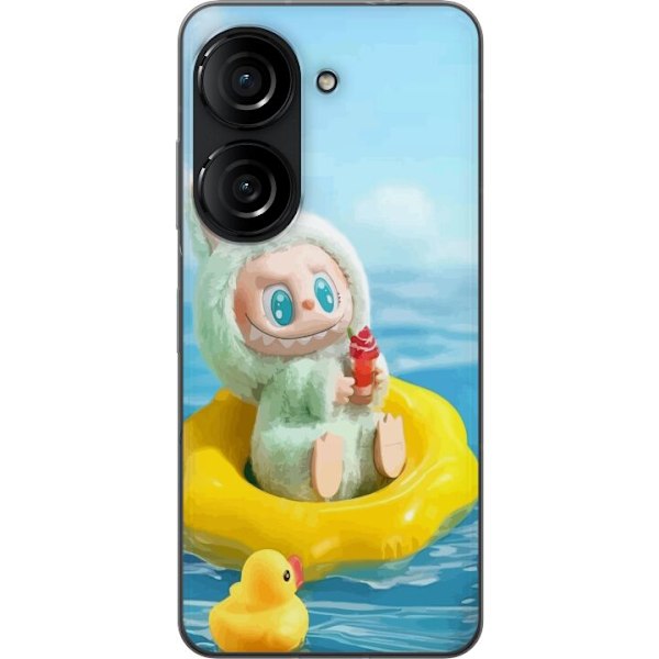 Asus Zenfone 10 Läpinäkyvä kuori Labubu Stripe Attack - Raidat kohtaavat hirviöt