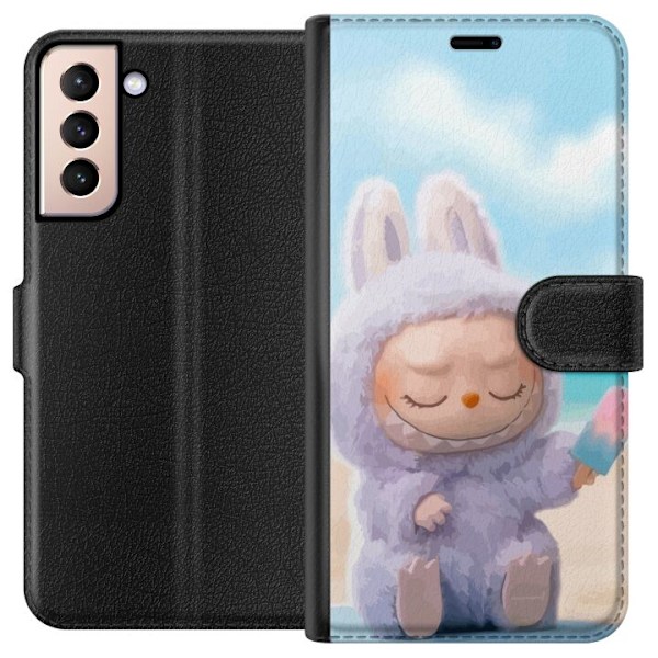 Samsung Galaxy S21 Tegnebogsetui Labubu Lyserød Stemning