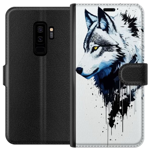 Kompatibelt Lommeboketui til Samsung Galaxy S9+ ulv
