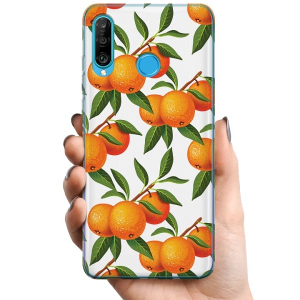 Huawei P30 lite TPU Mobildeksel Appelsin