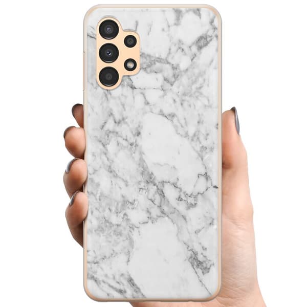 Kompatibelt Mobilskal till Samsung Galaxy A13 Marmor Vit