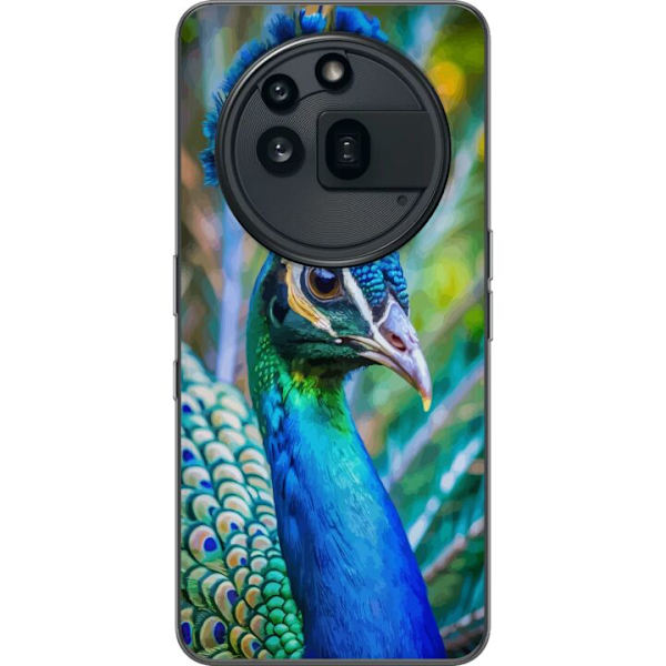 Nothing Phone (3a) Pro Läpinäkyvä kuori Pavun Sulat Värikäs Design Lintuaihe Eksoottinen Graafinen Suunnittelu Luonto Ylellinen Koristelu