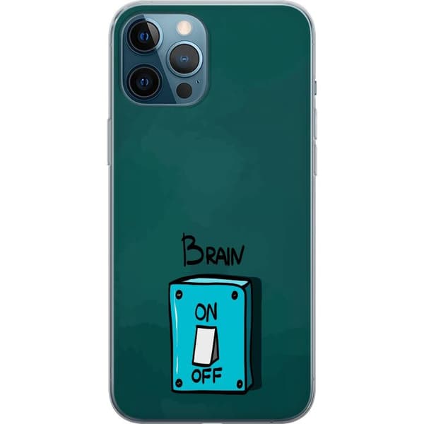 Kompatibelt Mobilskal till Apple iPhone 12 Pro Max Brain On Off turkos