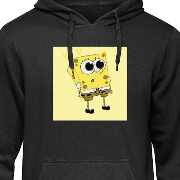 Hoodie för Vuxen | Bekväm Huvtröja SpongeBob SquarePants svart L