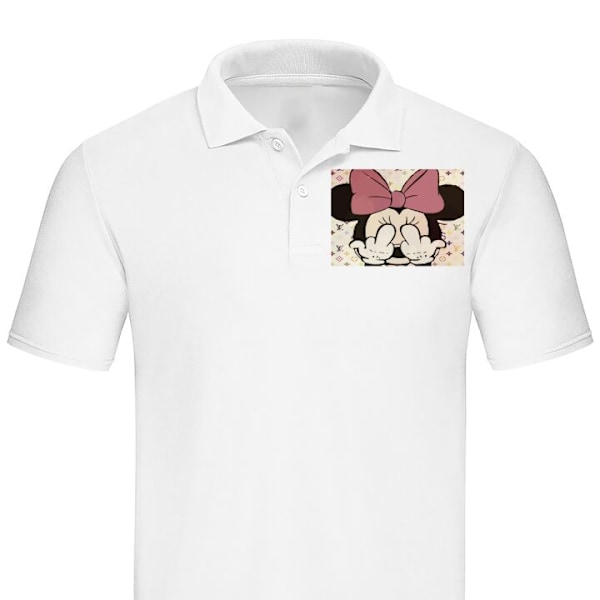 Poloshirt til Voksen | Elegant Poloshirt Mimmi Hvid Stor