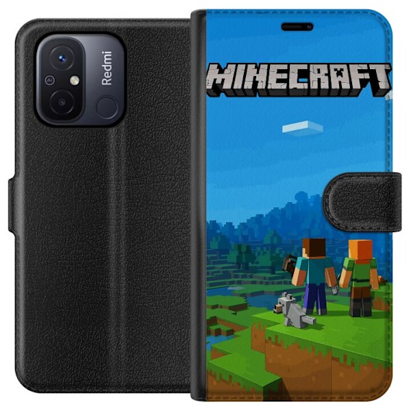 Xiaomi Redmi 12C Lompakkokotelo Minecraft Key Art