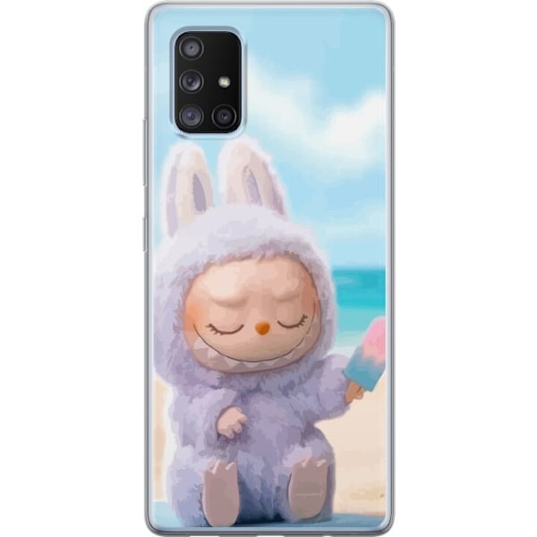 Samsung Galaxy A71 5G Läpinäkyvä kuori Labubu Vaaleanpunainen Tunnelma