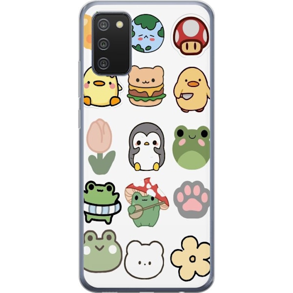 Samsung Galaxy A02s Läpinäkyvä kuori Kawaii Friends