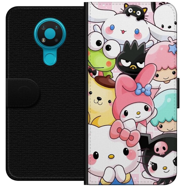 Nokia 3.4 Lompakkokotelo Kawaii Sanrio Crew