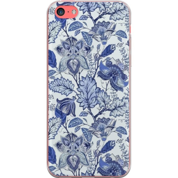 Apple iPhone 5c Gennemsigtig cover Blomster Blå...