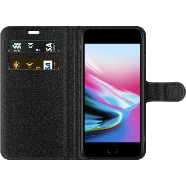 Kompatibel Tegnebogsetui til Apple iPhone 8 Biokväll blå