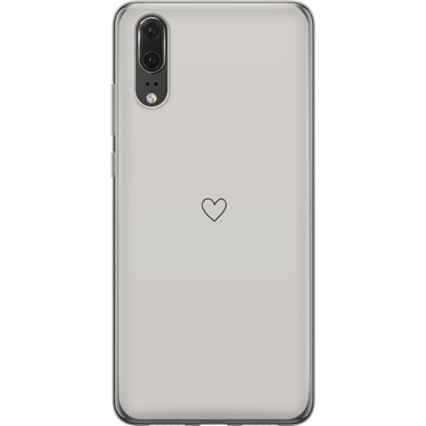 Huawei P20 Gennemsigtig cover Lille Hjerte