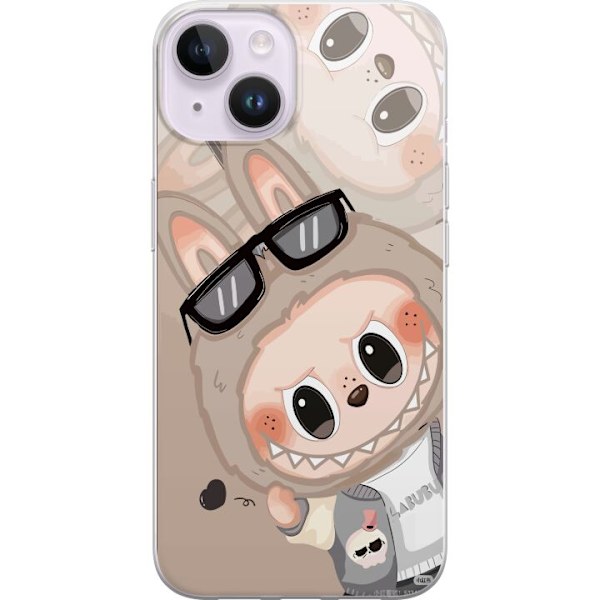 Apple iPhone 15 Gennemsigtig cover Labubu Rainbow Chaos