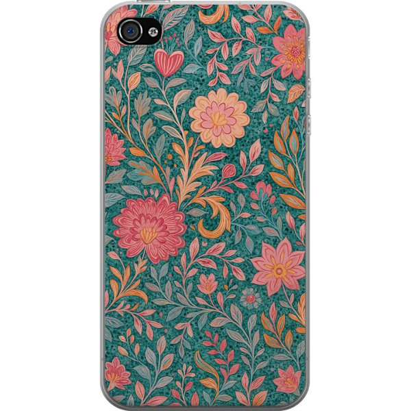 Apple iPhone 4 Läpinäkyvä kuori Floral Dream