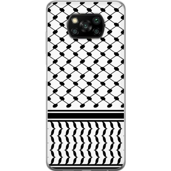 Xiaomi Poco X3 NFC Läpinäkyvä kuori Keffiyeh-malli