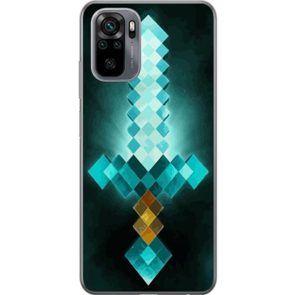 Xiaomi Redmi Note 10 Läpinäkyvä kuori Minecraft miekka