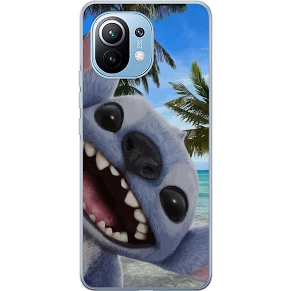 Xiaomi Mi 11 Genomskinligt Skal Stitch mobilskal med Palmer i söt vänskapsdesign