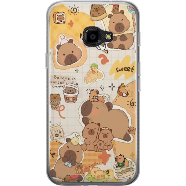 Samsung Galaxy Xcover 4 Läpinäkyvä kuori Kawaii capybara mobilskal med gulliga djurmotiv