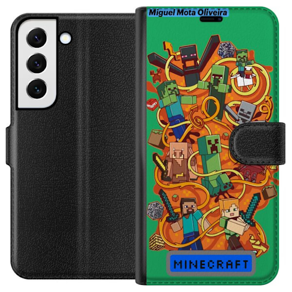 Samsung Galaxy S22+ 5G Lompakkokotelo Minecraft