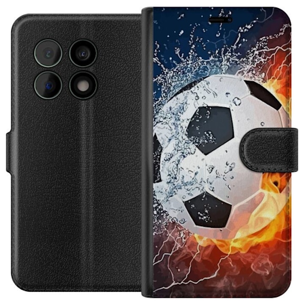 OnePlus 10 Pro Plånboksfodral Fotboll Eld