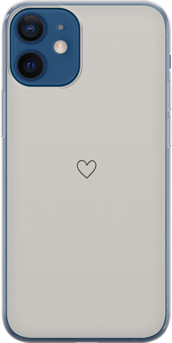 Kompatibelt Mobildeksel til Apple iPhone 12 mini Hjerte Beige