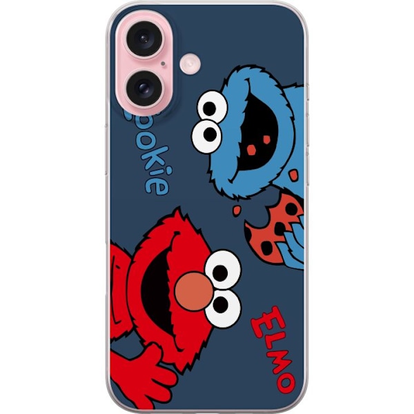 Apple iPhone 16 Läpinäkyvä kuori Cookie Elmo