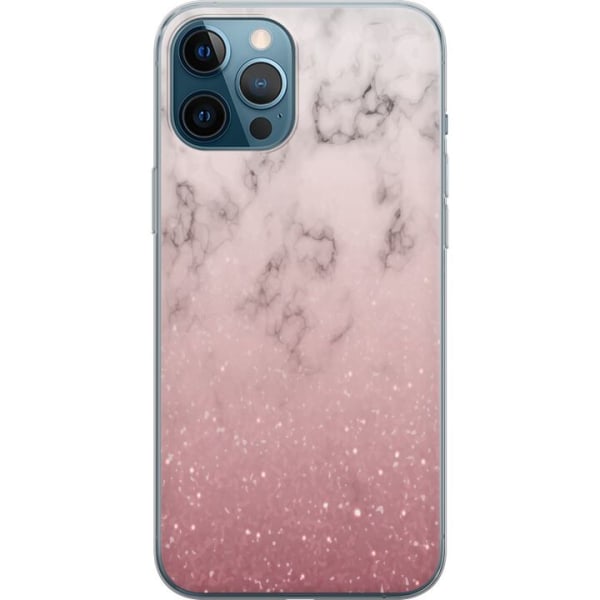 Apple iPhone 12 Pro Max Deksel / Mobildeksel - Myk rosa marmor