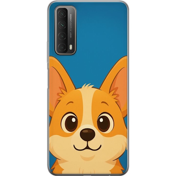 Huawei P smart 2021 Läpinäkyvä kuori Hello Corgi