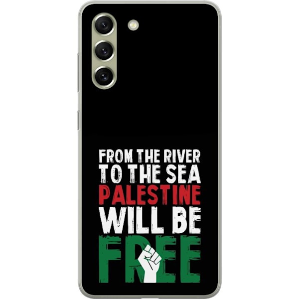 Samsung Galaxy S21 FE 5G Genomskinligt Skal Free Palestine – politiskt statement med kraftfullt grafiskt uttryck
