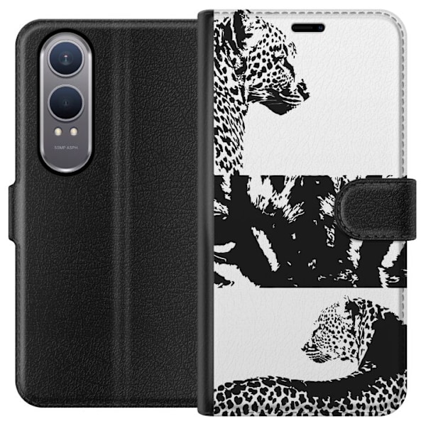 OnePlus Nord CE4 Lite Tegnebogsetui Leopard Faces