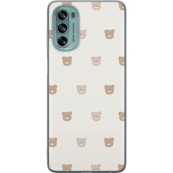 Motorola Moto G62 5G Läpinäkyvä kuori Teddy-tausta - söpö