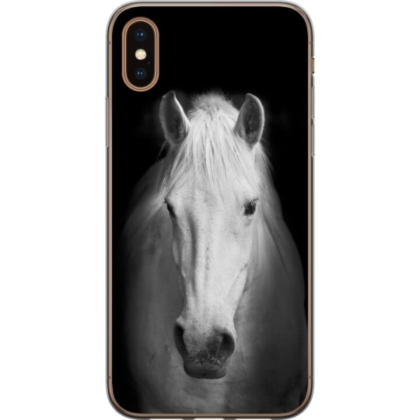 Apple iPhone XS Cover / Mobilcover - Hvid Hest