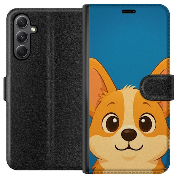 Samsung Galaxy S23 FE Lompakkokotelo Hello Corgi