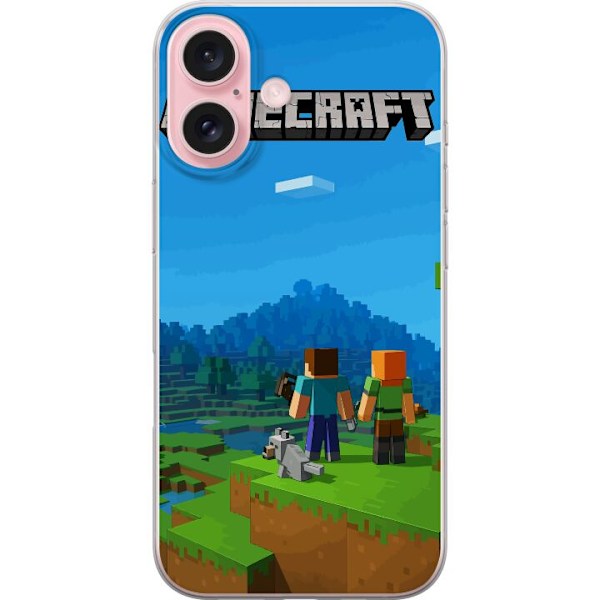 Apple iPhone 16 Läpinäkyvä kuori Minecraft Key Art