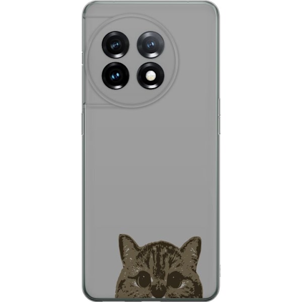 OnePlus 11 Genomskinligt Skal Grå Kattblick – stilren kattd