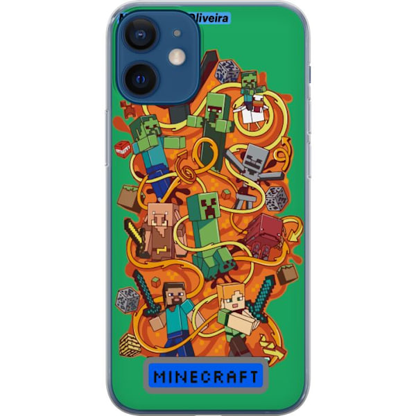 Apple iPhone 12  Läpinäkyvä kuori Minecraft