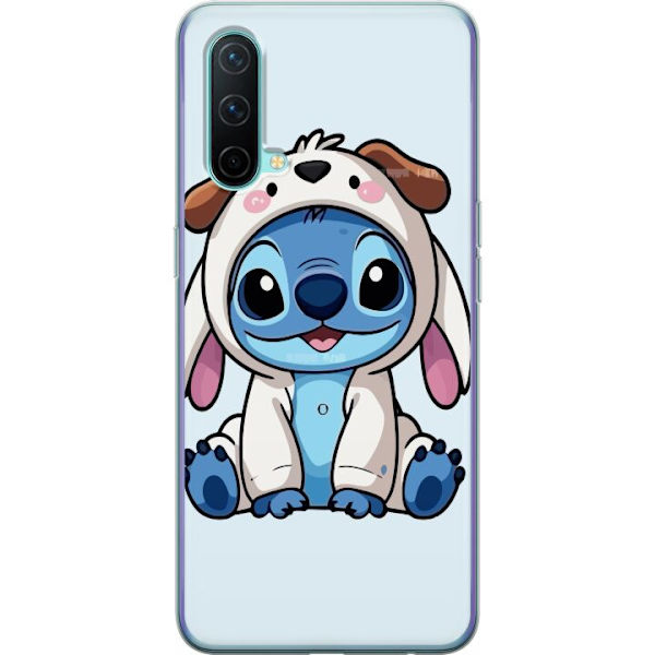 OnePlus Nord CE 5G Läpinäkyvä kuori Stitch Koirapuku Lilo & Stitch Disney Hauska Design Sininen Avaruusolento Sarjakuva Hahmo Suosittu Lapsille Suo
