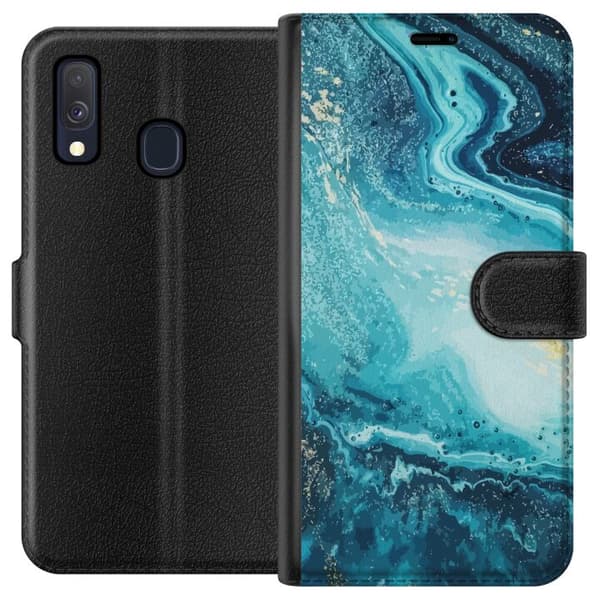 Kompatibel Tegnebogsetui til Samsung Galaxy A40 Kunstmønster