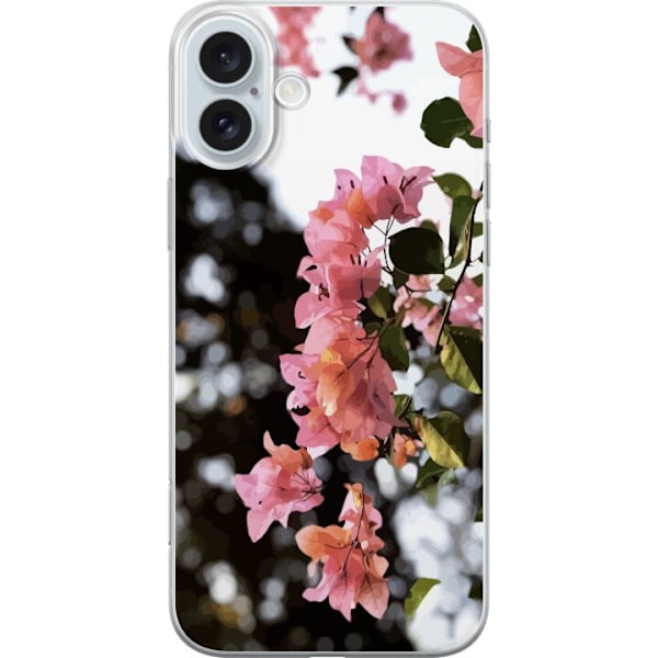 Apple iPhone 16 Plus Gennemsigtig cover Forårsblomster