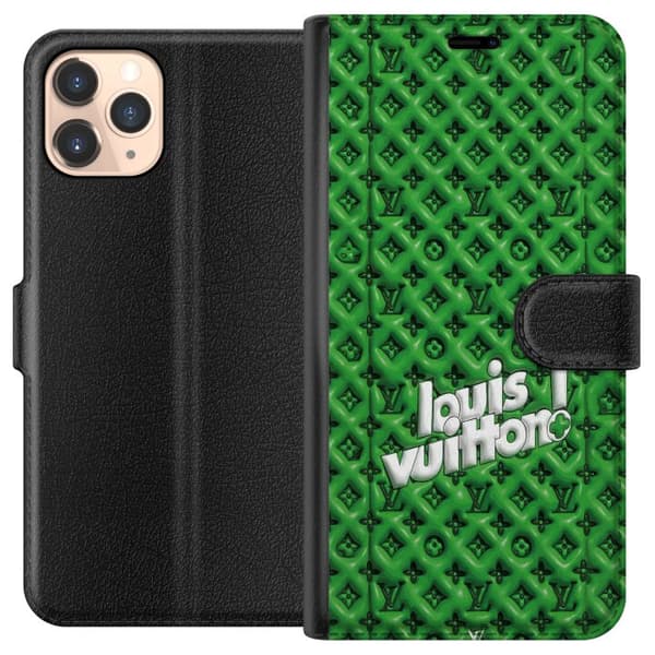 Yhteensopiva Lompakkokotelo Apple iPhone 11 Pro Innoitettu vihreä monogrammi logolla vihreä