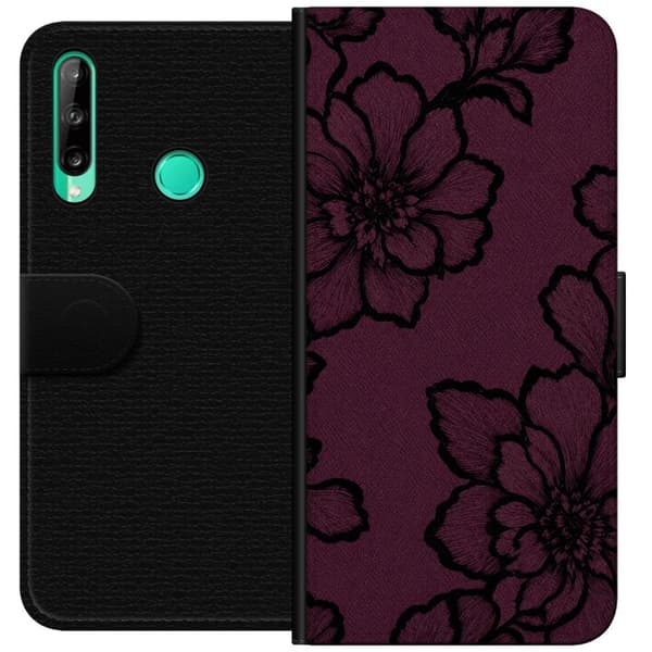 Kompatibelt Lommeboketui til Huawei P40 lite E Bjørnebærblomst lila