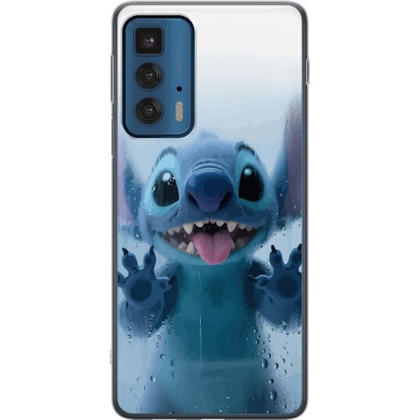 Motorola Edge 20 Pro Genomskinligt Skal Stitch Window View – Stitch vid ett fönster i söt stil