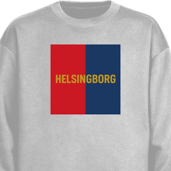 Sweatshirt för Vuxen | Klassisk Collegetröja Helsingborg – grå M