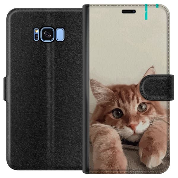Kompatibelt Plånboksfodral till Samsung Galaxy S8 Katt