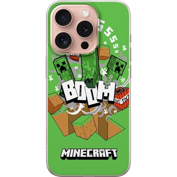 Apple iPhone 16 Pro Läpinäkyvä kuori Minecraft Boom