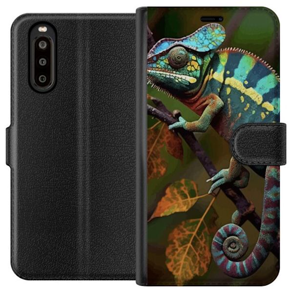 Sony Xperia 10 II Tegnebogsetui Edderkop Grafisk Streetwear Design Dyremønster Moderne Bylivsstil Populært Motiv Kreativ Kunst Trend