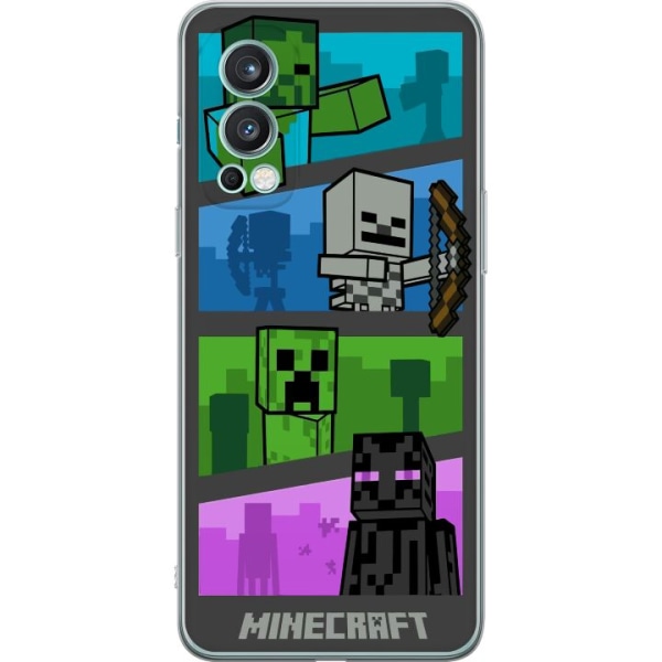 OnePlus Nord 2 5G Gennemsigtig cover Minecraft