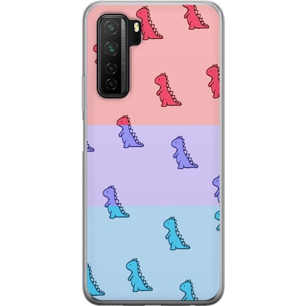 Huawei P40 lite 5G Läpinäkyvä kuori Dino