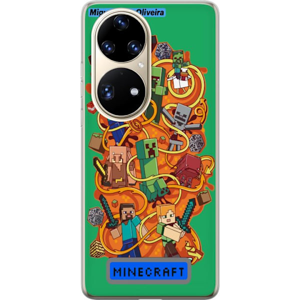 Huawei P50 Pro Genomskinligt Skal Minecraft